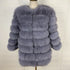 70CM 4in1 New Fast Shipping New Fashion Women Fashion Real Natural Fox Fur Long Coat Jacket for Winter Warm Over Coat